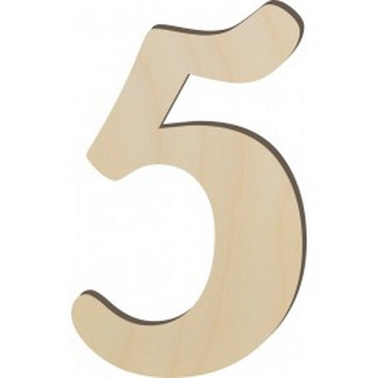 Chiffre en bois - 6 pouces