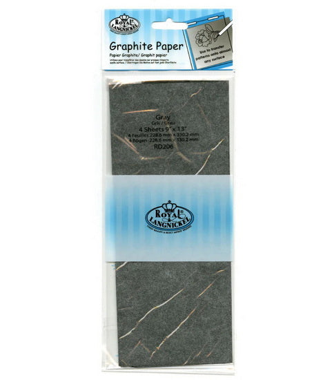 Set of 4 Grey Graphite Paper 9 X 13"