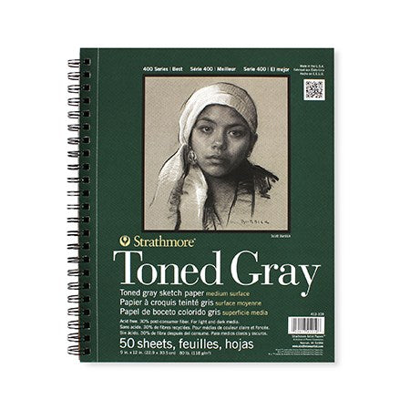 Toned sketch pad -s400 - 9x12in - gray (50s)
