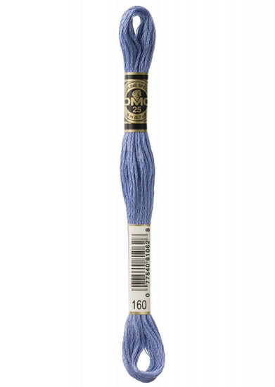 Fil à broder - bleu orage - 160