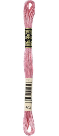 Fil à broder - rose bonbon - 603