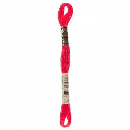 Fil à broder - rouge vif 606 - 606