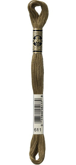 Embroidery floss - drab brown - 611