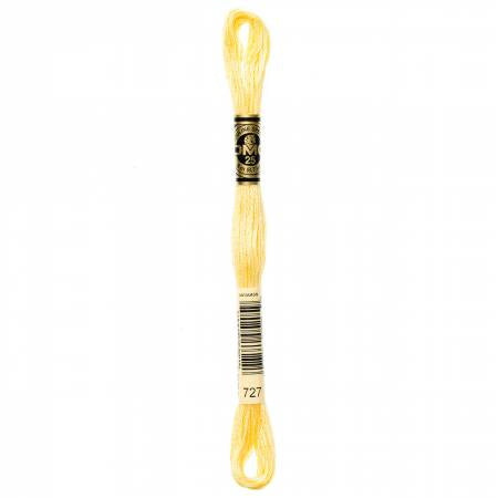 Fil à broder - jaune primevère - 727