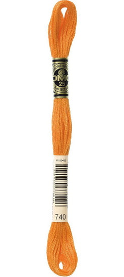 Fil à broder - orange 740 - 740