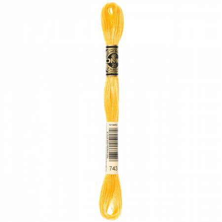 Fil à broder - jaune de naples - 743