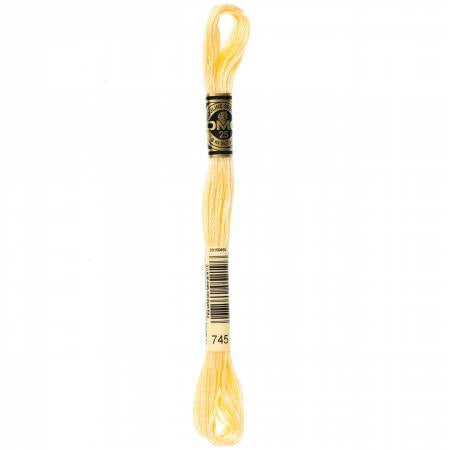 Fil à broder - jaune banane - 745