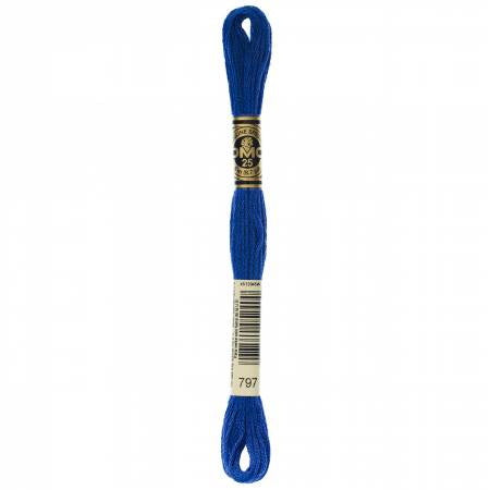 Fil à broder - bleu de france - 797