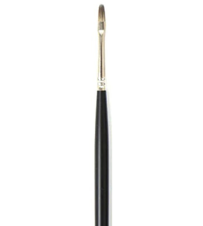 Pinceau manche long/poils synthétiques ovale - #2