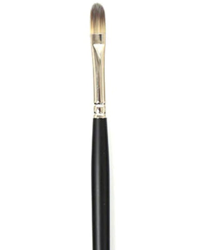 Pinceau manche long/poils synthétiques ovale - #8