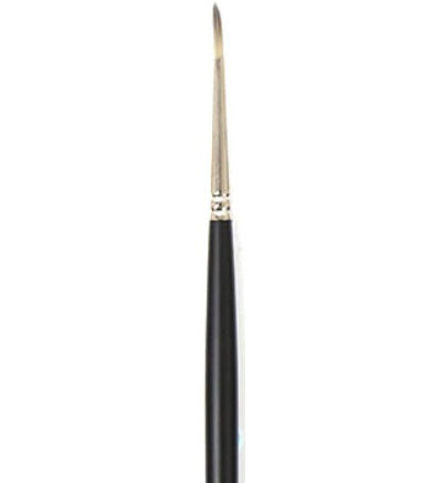 Pinceau manche long/poils synthétiques rond- #4