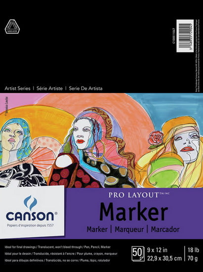 Bloc pour crayon marqueur - 9x12po (50f)