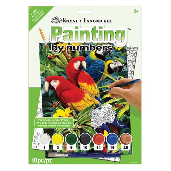 Peinture à numéros junior perroquets