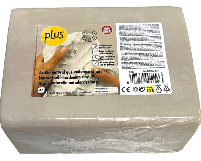 Argile sans cuisson plus - blanc - 5 kilogram