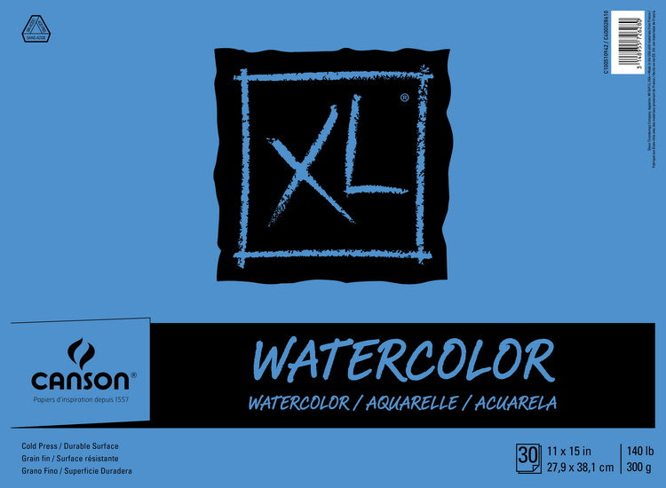 Bloc papier aquarelle - xl - 140lb - 11x15po (30f)