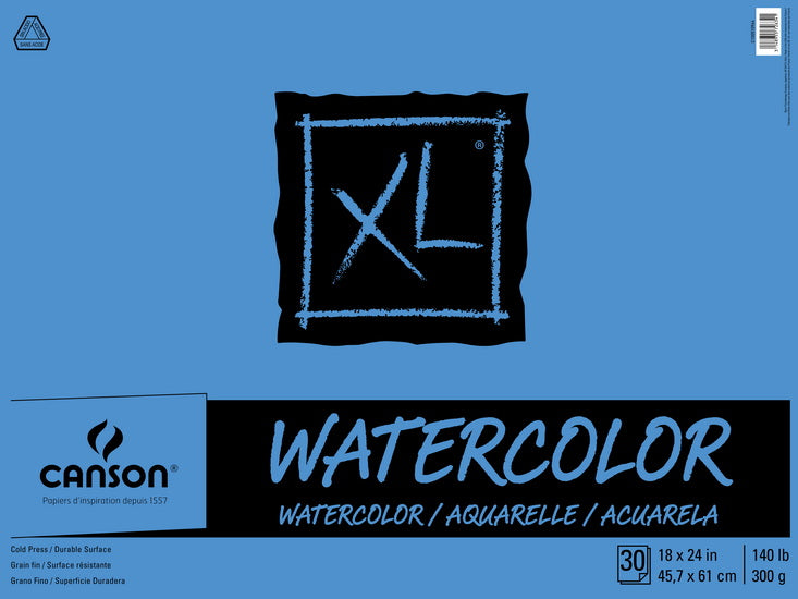 Watercolor paper pad - xl - 140lb - 18x24in (30s)