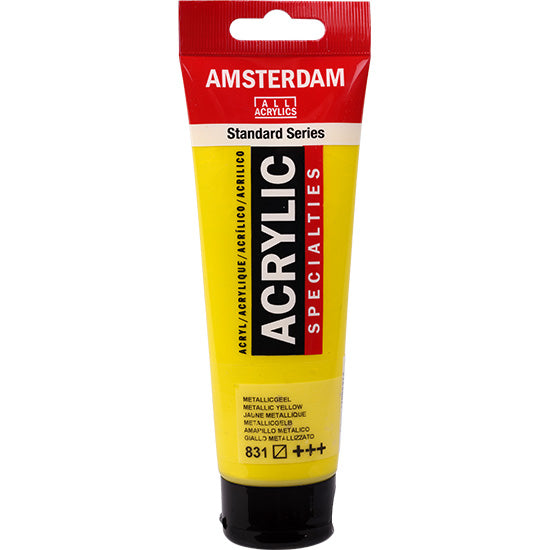 Acrylique amsterdam  jaune métallique - 120ml