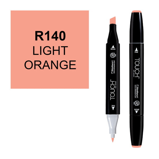 Marqueur touch double pointe orange clair
