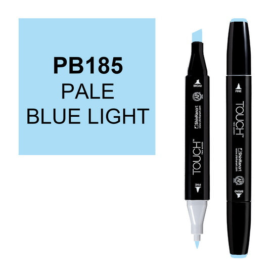Marqueur touch double pointe bleu clair pâle