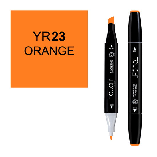 Marqueur touch double pointe orange