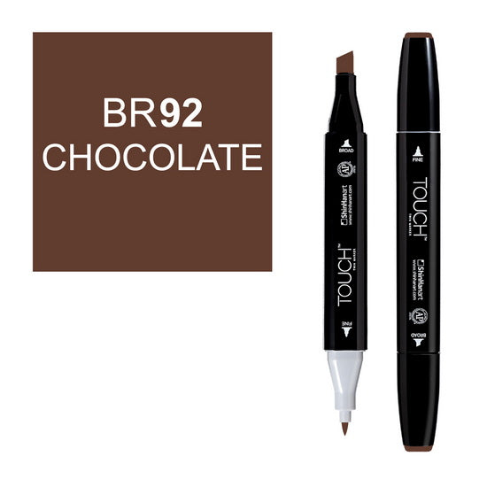Marqueur touch double pointe chocolat