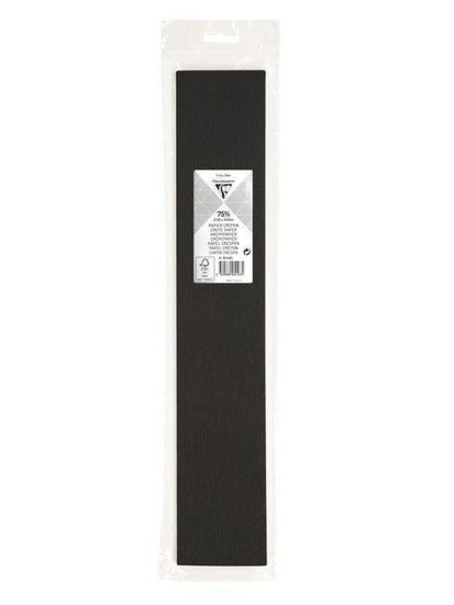 Papier crepon 250x50cm noir - noir