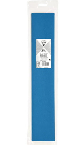 Papier crepon 250x50cm bleu petrole - bleu petrole