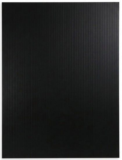 Plastique cannelé noir - 11x14 po