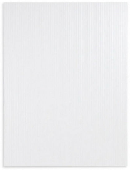 Plastique cannelé blanc - 11x14 po