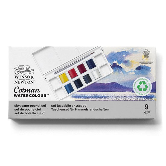 Set of 9 Cotman Watercolour Skyscape