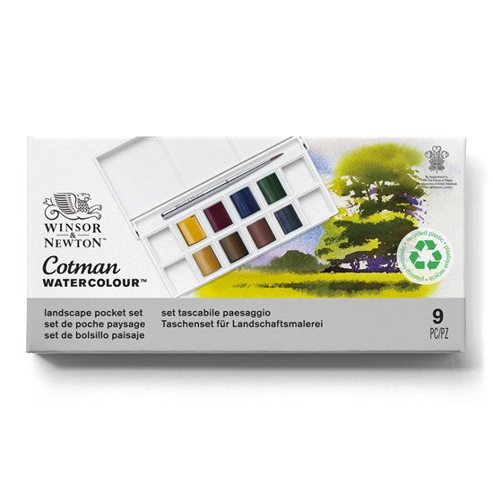 Set of 9 Cotman Watercolour Landscapes