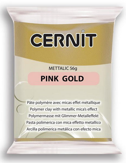 Pâte à modeler polymère - métallique - or rose