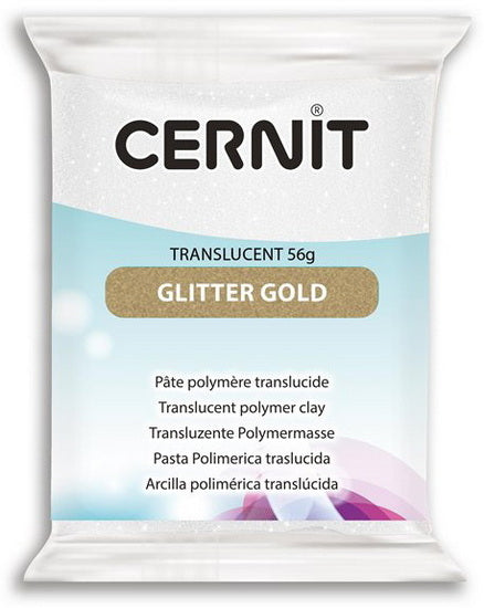 Translucent Polymer Modelling Clay  - GLITTER GOLD -