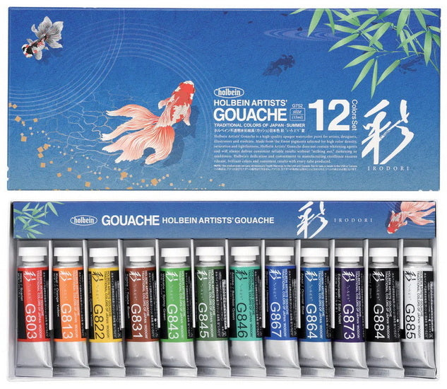 Ens. 12 gouache été - 15ml