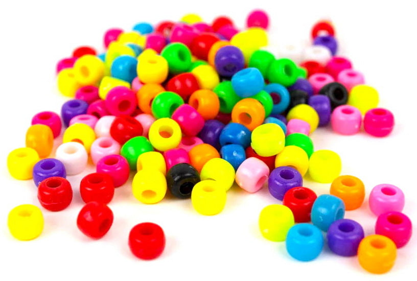 Pack of 300 Multicolor Pony Beads 9mm