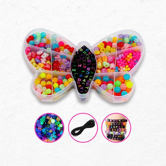 Ens. fabrication de bracelets phosphorescents uv 400 perles