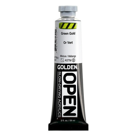 Acrylic open - 2 oz  green gold  s7