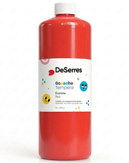 Gouache lavable - 1l - ecarlate