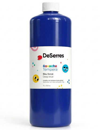 Gouache lavable - 1l - bleu foncé