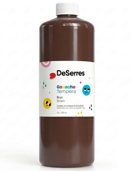 Gouache lavable - 1l - brun