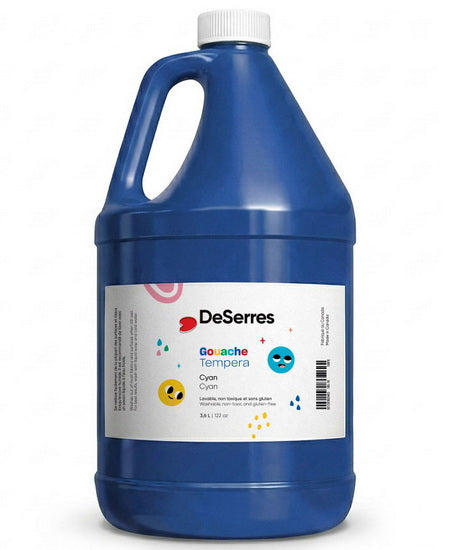 Gouache lavable - 3.6l - cyan
