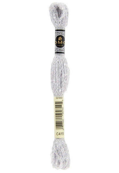 Embroidery floss - glitter - pearl grey