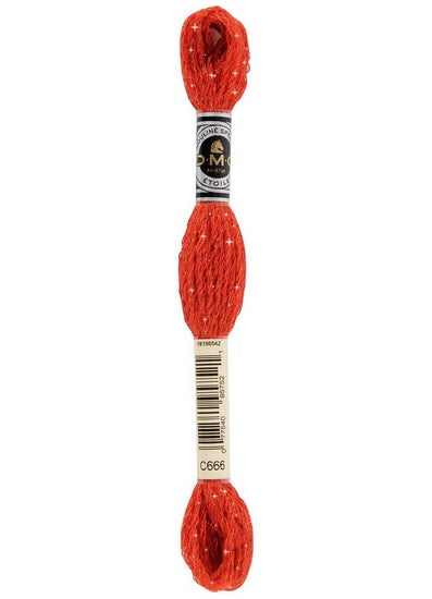Embroidery floss - glitter - bright red