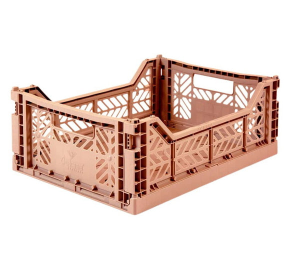 Foldable Crate - WARM BEIGE - 17 X 27 X 11 CENTIMETERS LITER