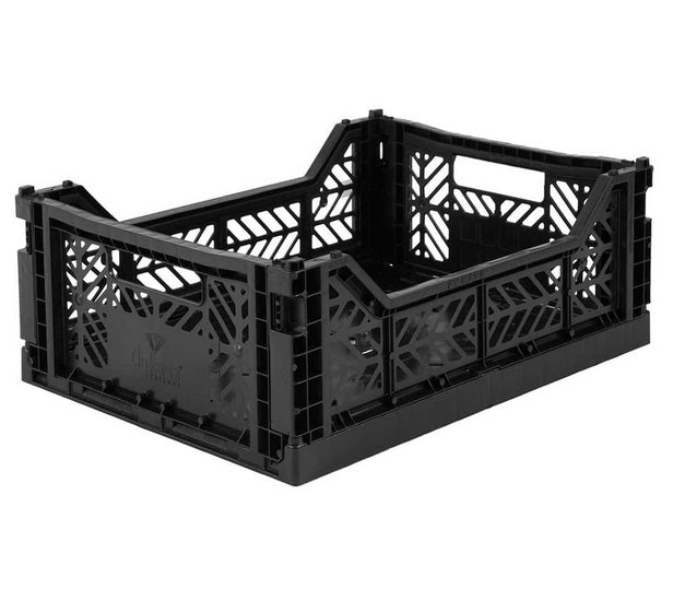 Foldable Crate - BLACK - 30 X 40 X 17 CENTIMETERS LITER