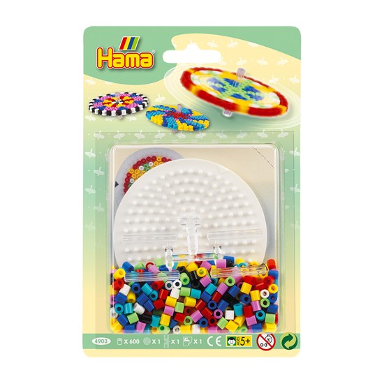 Ens. 600 perles, 1 petite plaque ronde