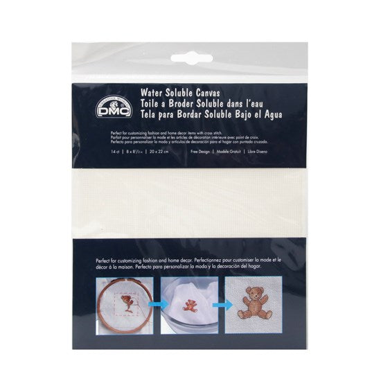 Toile aïda soluble - 14ct - 20x22cm