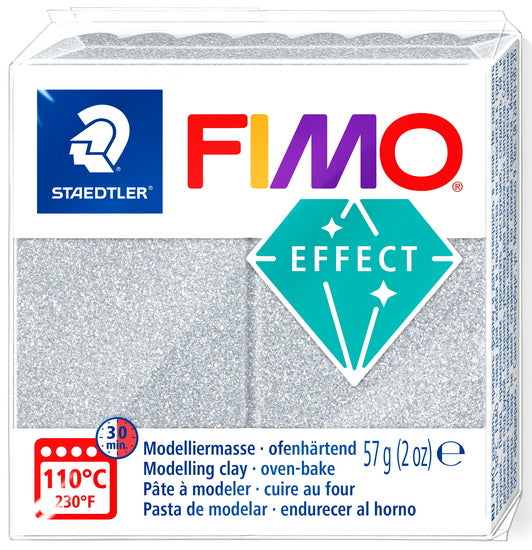 Pâte à modeler fimo effect argent scintillant