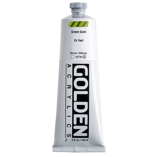 Acrylic heavy body - 5 oz  green gold  s7