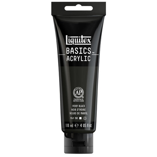 Acrylique basics - 4oz - noir d'ivoire